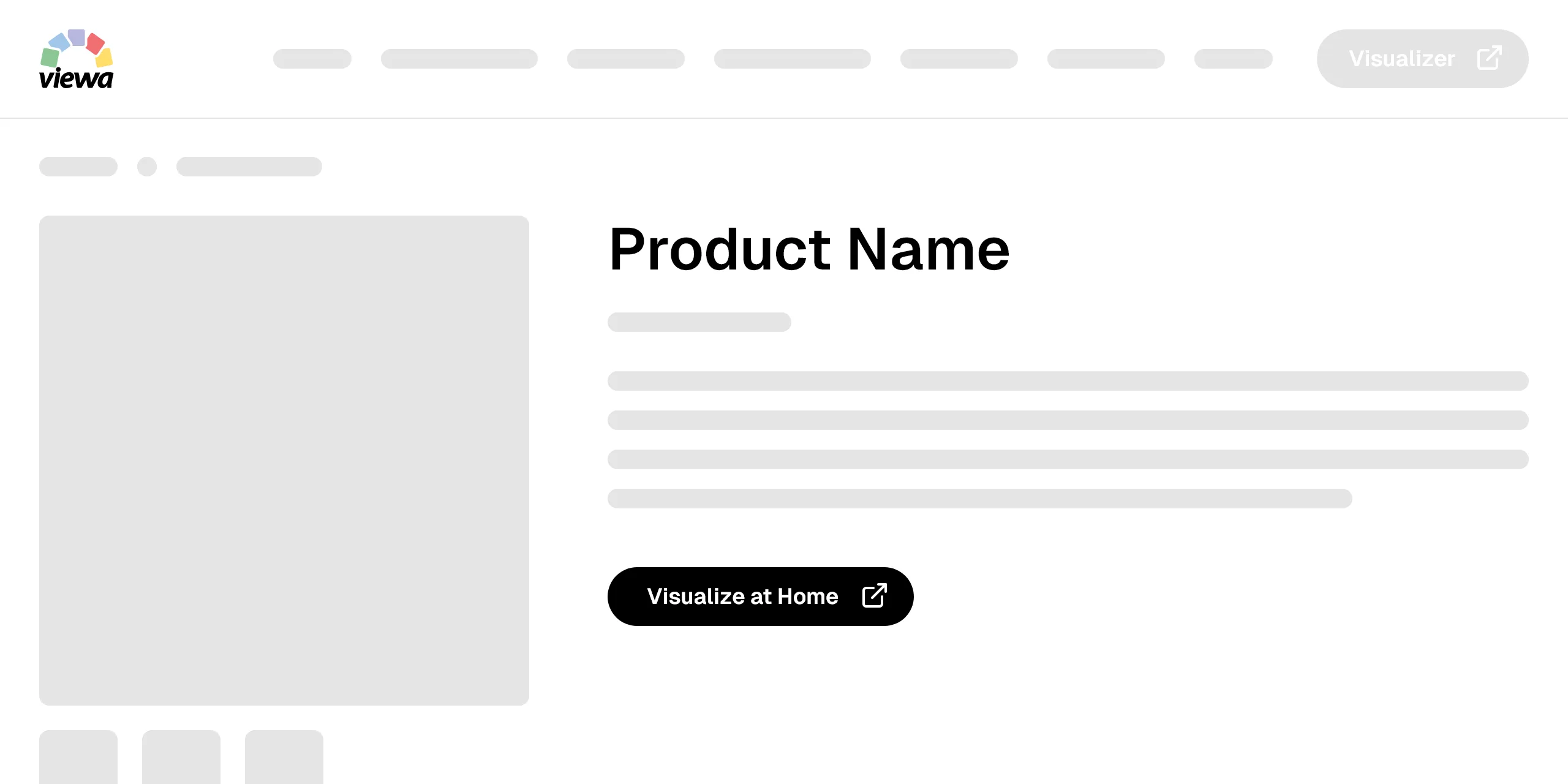 Product detail page with integrated Visualise button